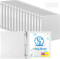 Henoyso 36 Pcs 3 Ring Binder 0.5 Inch Round Fits Letter Size 8.5'' x 11'' Paper by Henoyso