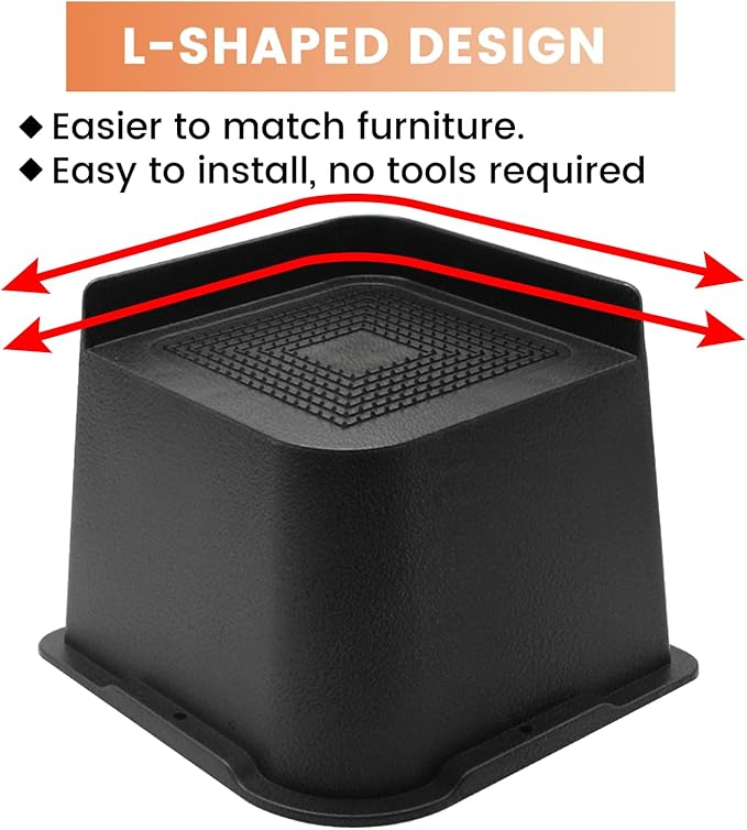 MXMZHXU Bed Risers 2 inch, 3 inch, 4 inch, 6 inch or 8 inch Heavy Duty - Image 5