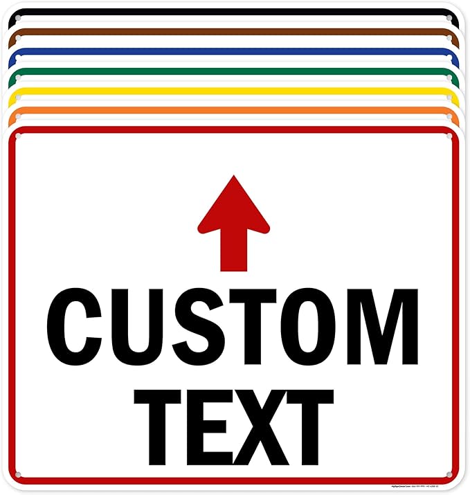 Custom Arrow, Custom Directional Sign, Up Arrow, 24x30 Inches, 55 mil thick by MySignCenter