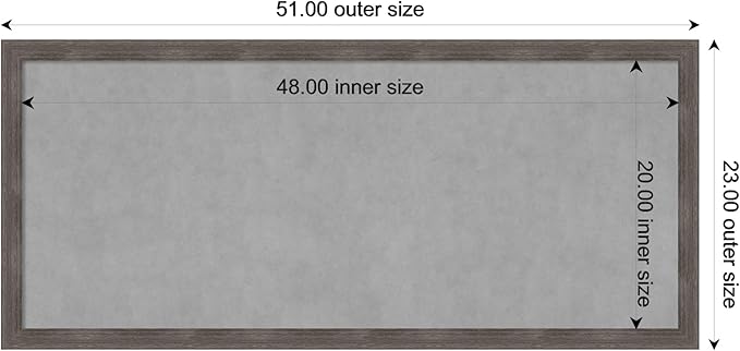 Amanti Art Grey Framed Magnetic Board 23x51 Oversize Vision Board - Image 4