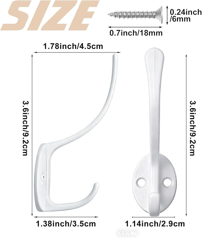 Homanu 14 Pack Coat Hooks Wall Mounted - Image 5