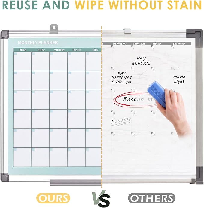 MAKELLO Dry Erase Calendar for Wall 24" x 18", Kitchen and Bedroom - Image 5