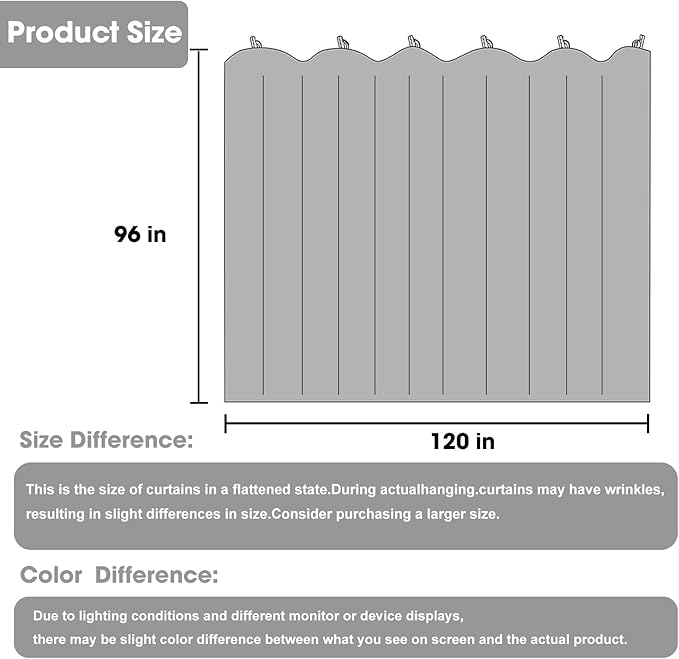 cbsroro Room Divider Blackout Curtain Track Curtains Wall Dividers Panels Screen - Image 6