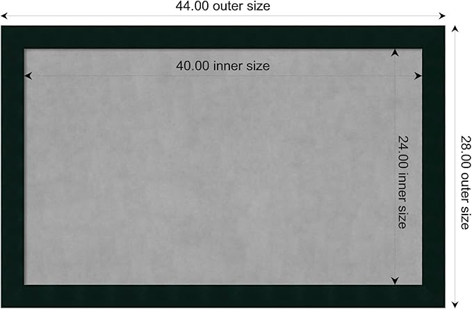 Amanti Art Black Framed Magnetic Board 28x44 Large Vision Board - Image 3