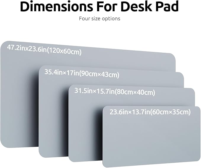 YSAGi Leather Desk Protector, Office Mat, Large Mouse Mat, Non-Slip PU Leather - Image 4