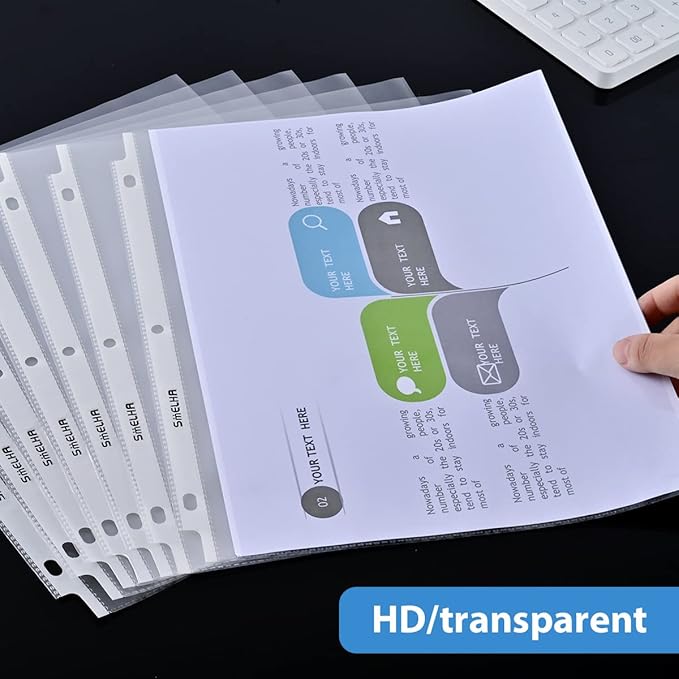 Sheet Protectors 500 Page, Page Protector 8.5" x 11" ，Upgraded Clear Plastic - Image 3