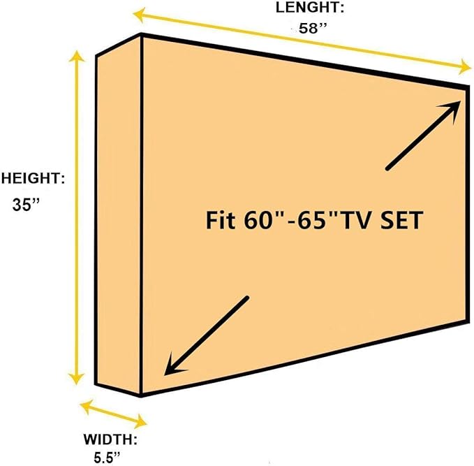BroilPro Accessories Outdoor 60"-65" TV Set Cover, Scratch Resistant Liner - Image 6
