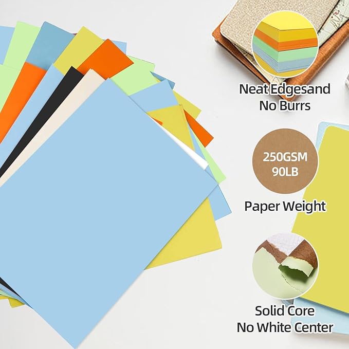 30 Sheets Blue Cardstock 8.5'' x 11'', 250gsm/90lb Heavyweight Cover Cardstock - Image 3