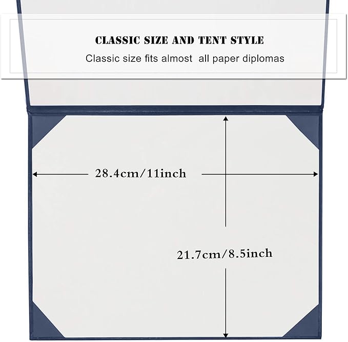 Diploma Cover 8.5” x11” Diploma Holder of Graduation Leatherette Padded - Image 3