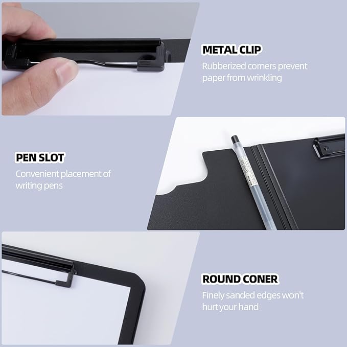 FRETONBA Clipboard Folder, 5 Pack A4 Foldable Clipboard - Image 3