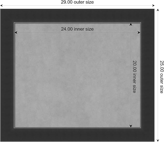 Amanti Art Black Framed Magnetic Board 25x29 Medium Vision Board - Image 3