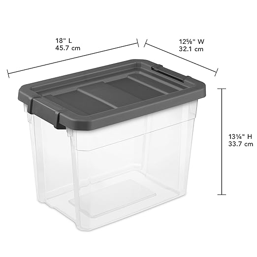 Sterilite 18-Pack Modular Stacker Box, Durable Clear Plastic Storage Bins - Image 3
