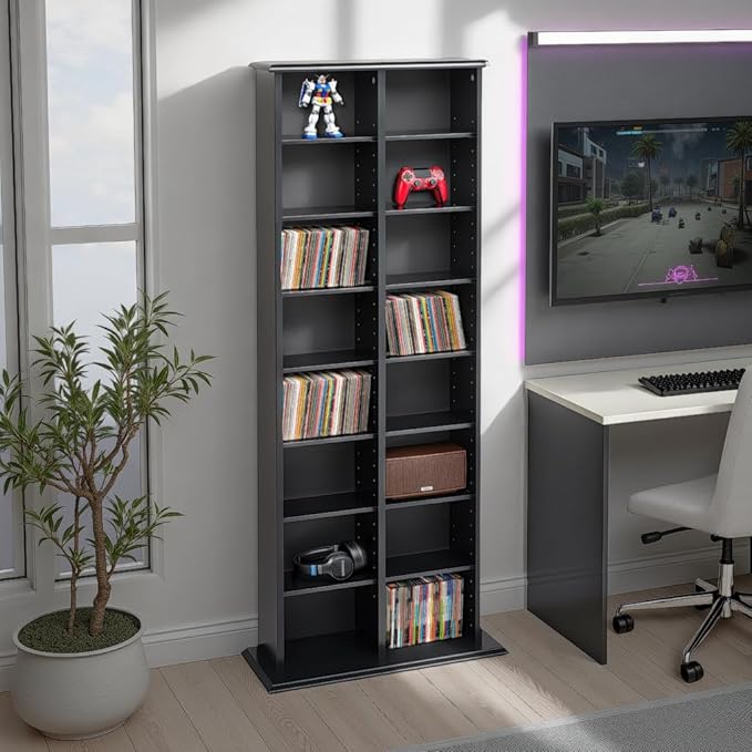 Prepac 2 Column Tall Cabinet Media, Double Multimedia Storage Tower - Image 2