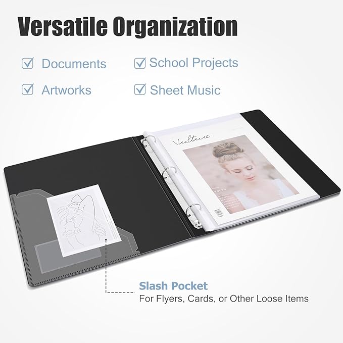 Uquelic 80-Pocket Binder with Plastic Sleeves - Image 2