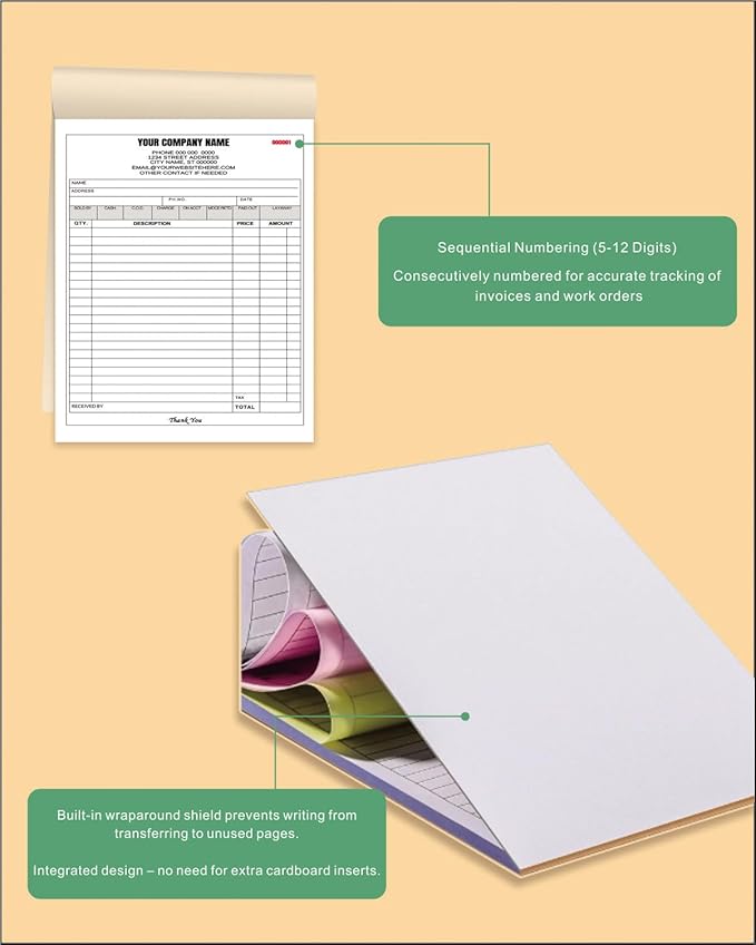 Custom Carbonless Invoice Book - Image 5