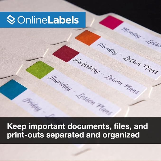 3.434 x 0.667 Blockout File Folder Labels - Image 3