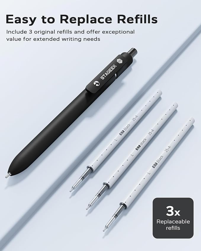 STAGEEK Black Gel Pens, Note Taking, School Supplies, Nurse Aesthetic - Image 2