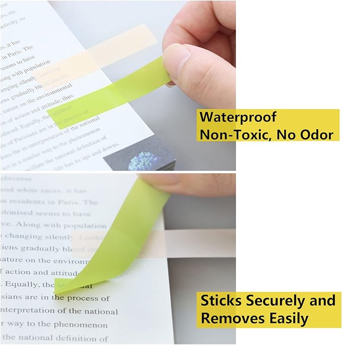 ELII 5400PCS Books Tabs for Annotating, Sticky Tabs Clear Sticky Notes - Image 4