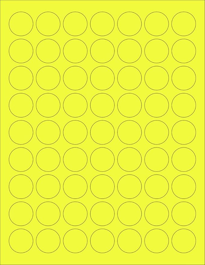 NextDayLabels - 8-1/2 x 11 Neon Color High Light Fluorescent Labels by NextDayLabels