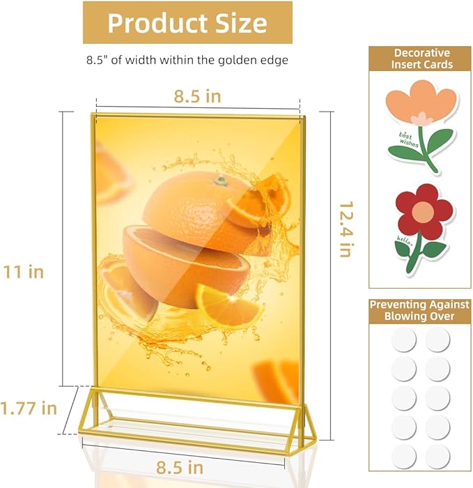 PPH-Sisy Acrylic Sign Holder 8.5X11 Clear Sign Holder, Double Sided Flyer Holder - Image 3