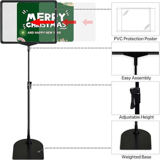 Sign Holder, 8.5 x 11 Inch Sign Stand - Image 2