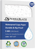TerraSlate Copy Paper Waterproof Laser Printer, Rain Weatherproof, 5 Mil by TerraSlate