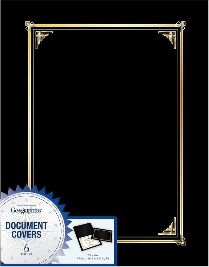 Geographics Classic Linen Certificate/Document Covers, 12.5” x 9.75” by Geographics