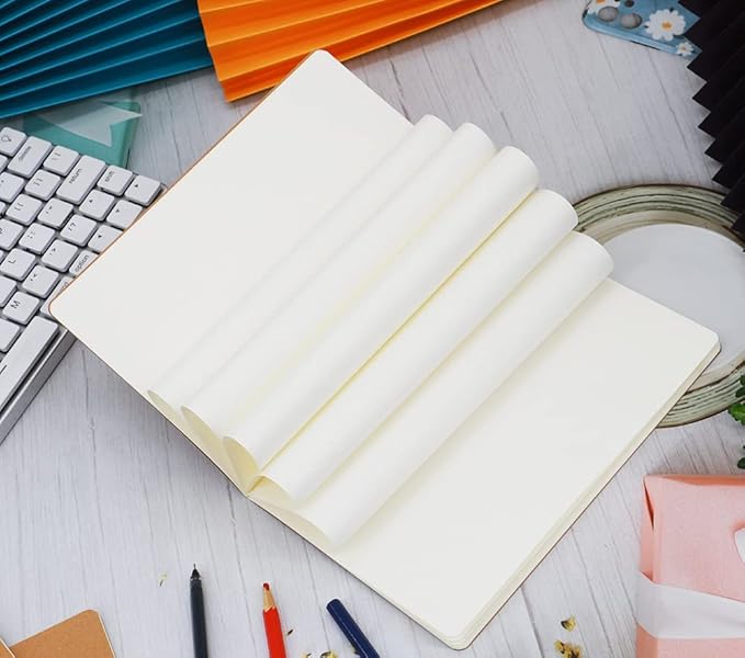 Zegrox 24 Pack A5 Kraft Notebooks, 60 Blank Pages Travel Journal Bulk, Soft - Image 3
