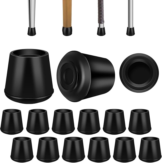 VOCOMO 3/4" Round Rubber Chair Leg Tips Caps, Chair Leg Floor Protectors by VOCOMO