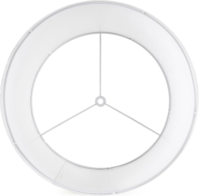 White Texture Lamp Shade Drum Lampshades Replacemnt - Image 4