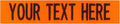 Custom Uniform Name Tapes Solid Colors. Neon Orange Fabric, 4 Inch Hook Fastener by NORTHERNSAFARI