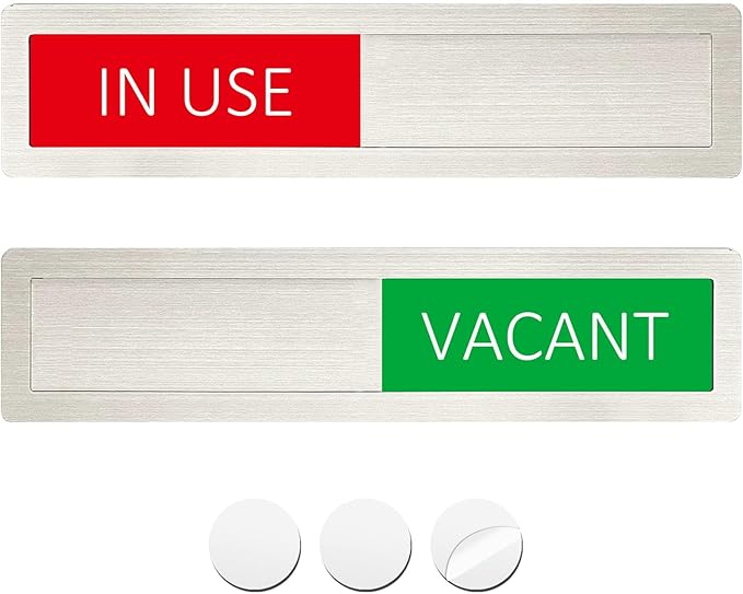 Vacant/In Use Privacy Sign for Home Office Restroom Conference Hotels Hospital by LoYinLo