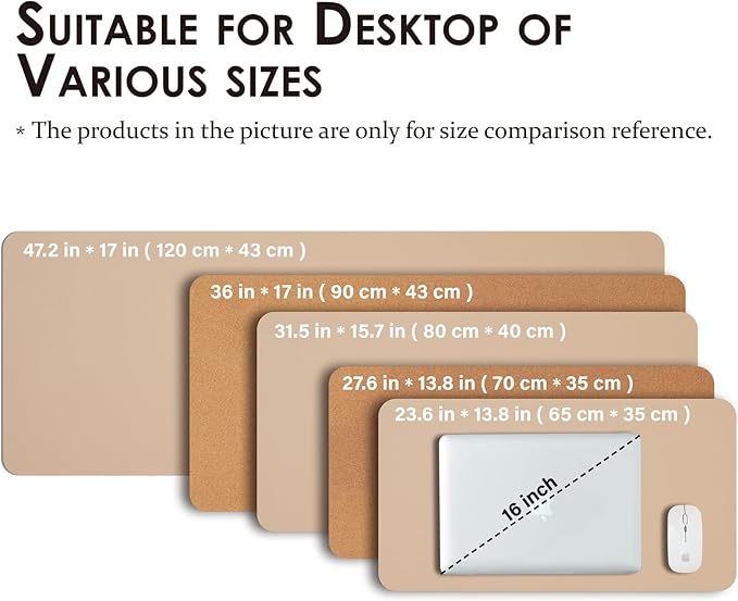 Cork Desk Mat - Dual-Sided Desk Pad - Image 5