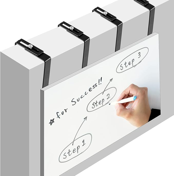 Amylove 4 Pcs Adjustable Cubicle Hanger Universal Partition Metal Cubicle Hooks - Image 7