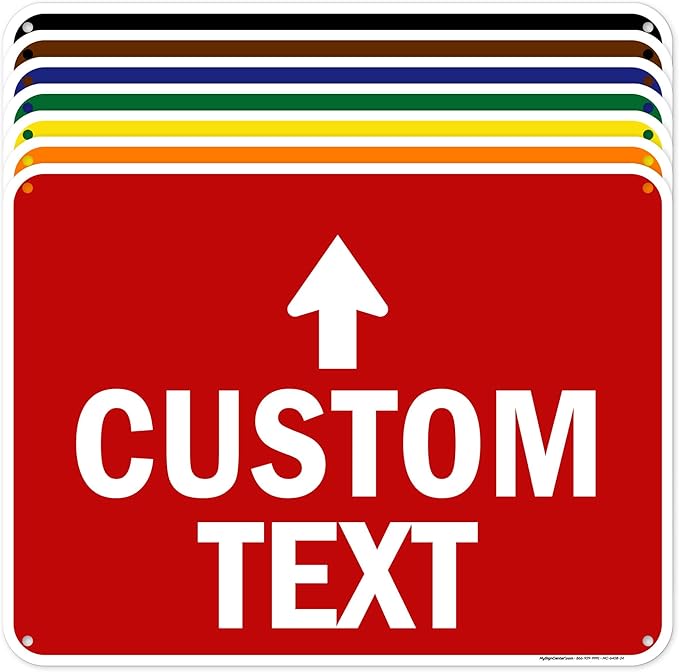 Custom Arrow, Custom Directional Sign, Up Arrow, 18x24 Inches, 55 mil thick by MySignCenter