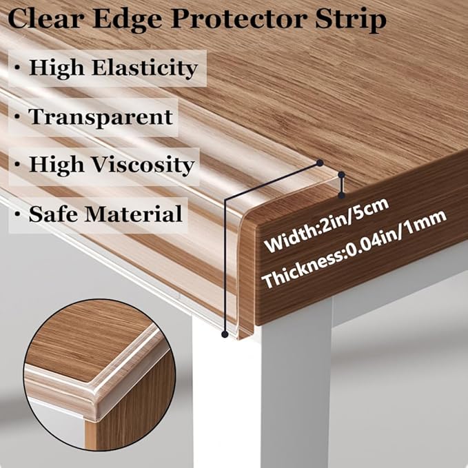 Baby Proofing Edge Protector for Baby 16.4ft Clear Edge Protector Strip Safety - Image 2