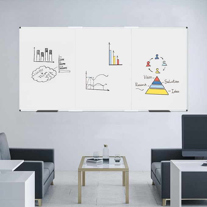 VIZ-PRO Large Magnetic Whiteboard/Foldable Dry Erase Board, 96 X 48 Inches - Image 5