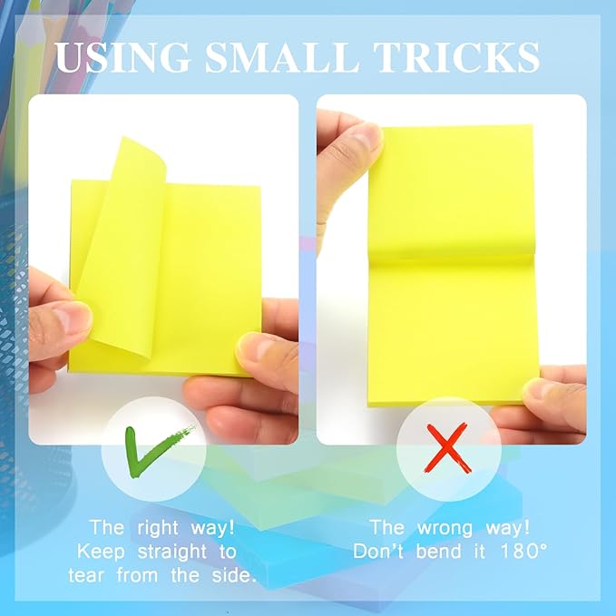 Early Buy Sticky Notes 8 Bright Color 8 Pads Self-Stick Notes 3 in x 3 in - Image 5