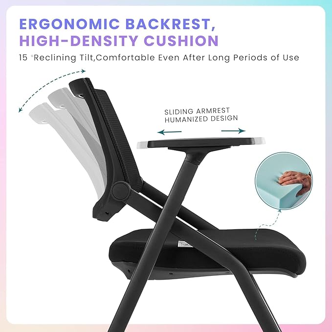 BROBRIYO, 10 Pack Stackable Conference Room Chairs - Image 4