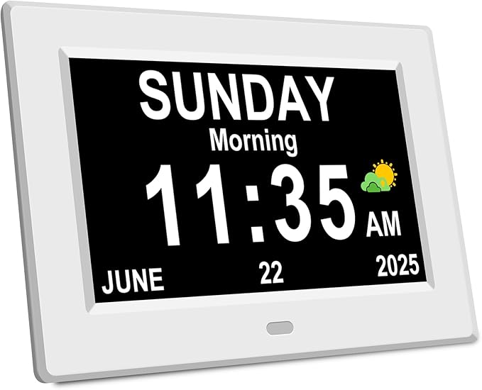 8‘’ Digital Calendar Day Clock, Gifts by Unknown