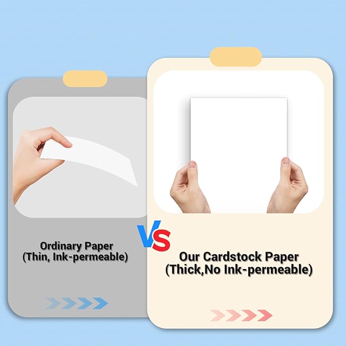 Cardstock Paper, 120 Sheets Card Stock, 200GSM Thick Printer Paper 8.5x11 - Image 4