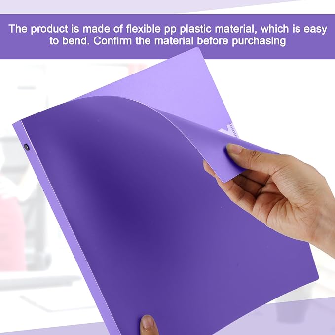 Henoyso 8 Pcs 3 Ring Binder 0.5 Inch Round Fits Letter Size 8.5'' x 11'' Paper - Image 2