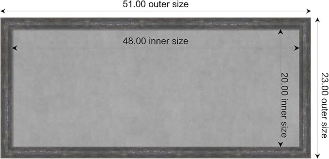 Amanti Art Grey Framed Magnetic Board 23x51 Oversize Vision Board - Image 3