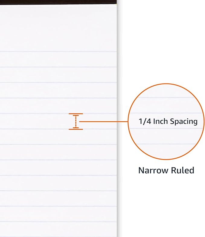 Amazon Basics Narrow Ruled Lined Writing Note Pad, 5 inch x 8 inch - Image 3