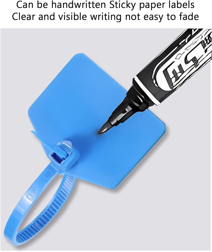 6 in Marker Nylon Cable Ties, Plastic Water Proof Tags, Self-Locking Written-on - Image 5