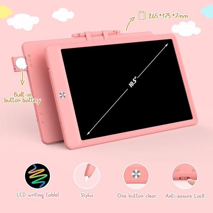BUKEBU LCD Writing Tablet Doodle Board, Colorful Drawing Pad, Electronic - Image 2