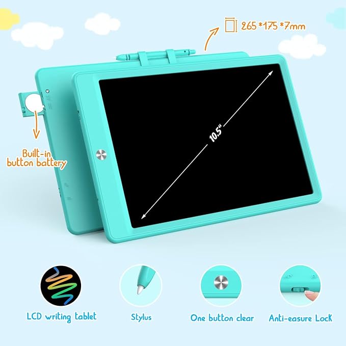 BUKEBU LCD Writing Tablet Doodle Board, Colorful Drawing Pad, Electronic - Image 3