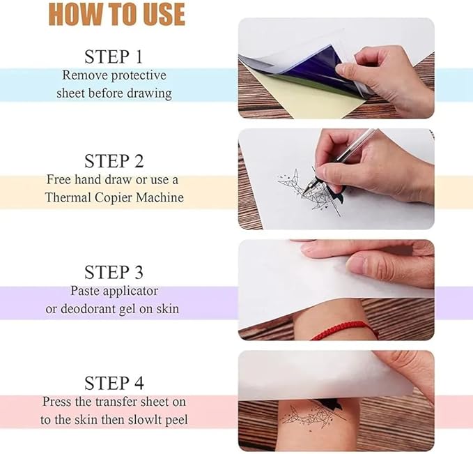 Yuelong Tattoo Transfer Paper 50 Sheets - Image 5
