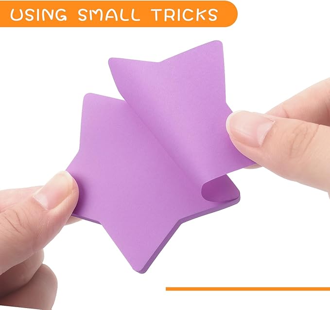 SIMONA Star Shape Sticky Notes 6 Color Bright Colorful Sticky Pad 75 Sheets/Pad - Image 5