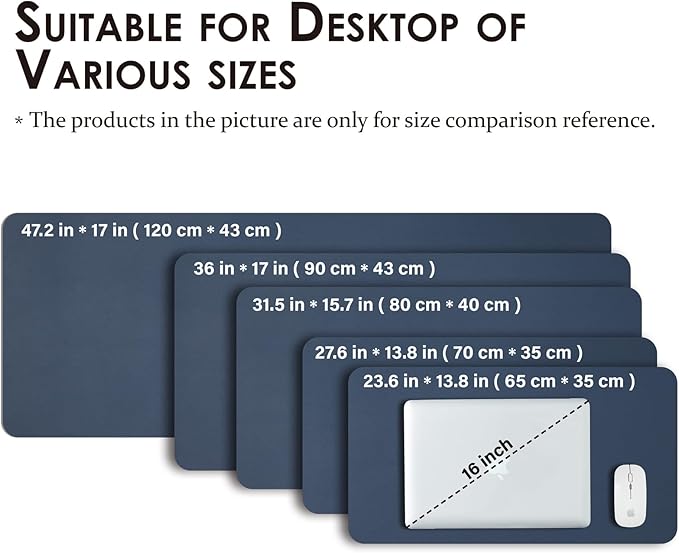 Large Desk Mat - 47.2"x 17" Non-Slip PU Desk Pad - Image 5